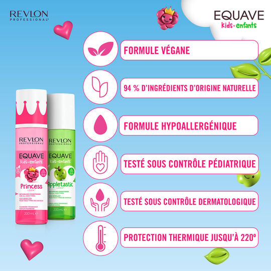 Duo shampooing & d&eacute;m&ecirc;lant enfant Equave Kids princess look