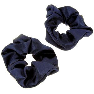 Chouchous satinés x 2 marine,  Chouchous satinés x 2 marine