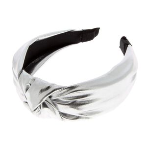 Serre-tête métallique avec noeud argenté,  Serre-tête métallique avec noeud argenté