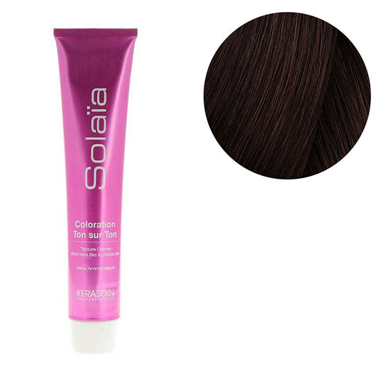 Coloration ton sur ton Solaïa 4.77 châtain marron intense