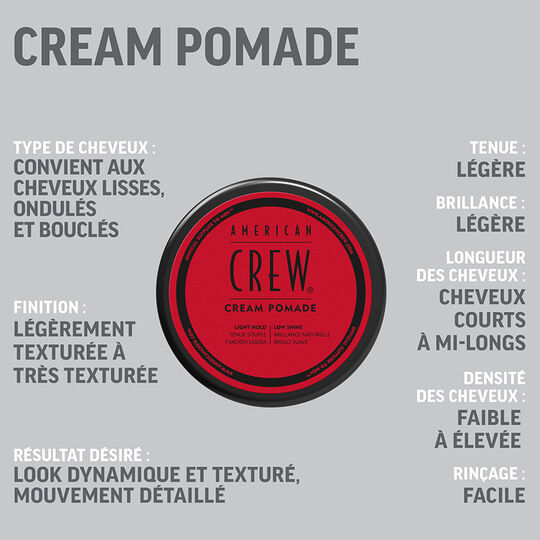 Cr&egrave;me de coiffage tenue l&eacute;g&egrave;re Cream Pomade