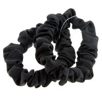 Chouchous satinés fins x 2 noir,  Chouchous satinés fins x 2 noir