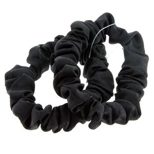 Chouchous satinés fins x 2 noir,  Chouchous satinés fins x 2 noir