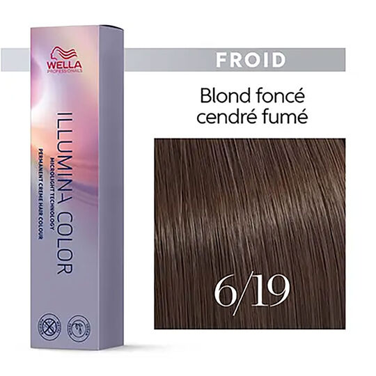 Illumina color 6/19 blond foncé cendré fumé
