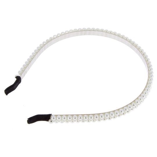 Serre-t&ecirc;te &agrave; perles 2 rang&eacute;s