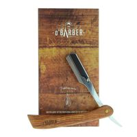 Rasoir manche en bois naturel à lame interchangeable O'Barber