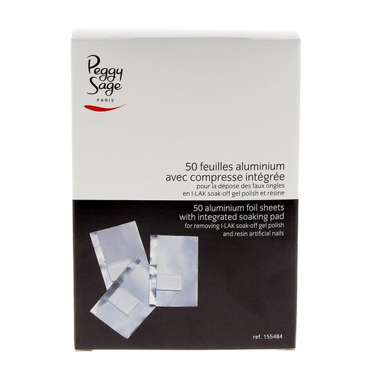 50 feuilles aluminium avec compresse int&eacute;gr&eacute;e