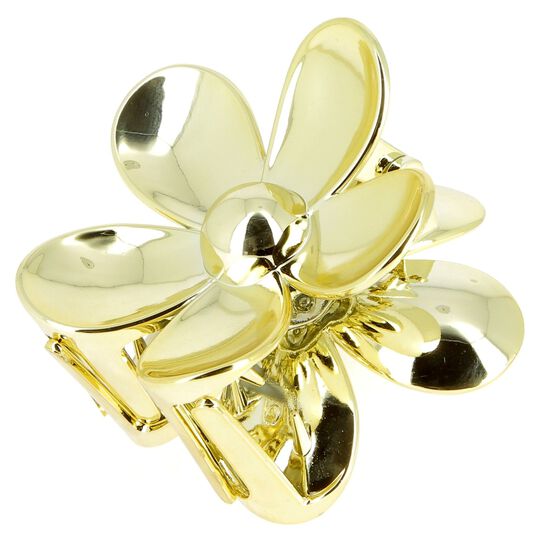 Pince croco fleur dor&eacute;e