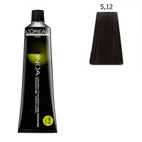 Inoa Coloration sans ammoniaque 5.12 ch&acirc;tain clair cendr&eacute; iris&eacute;