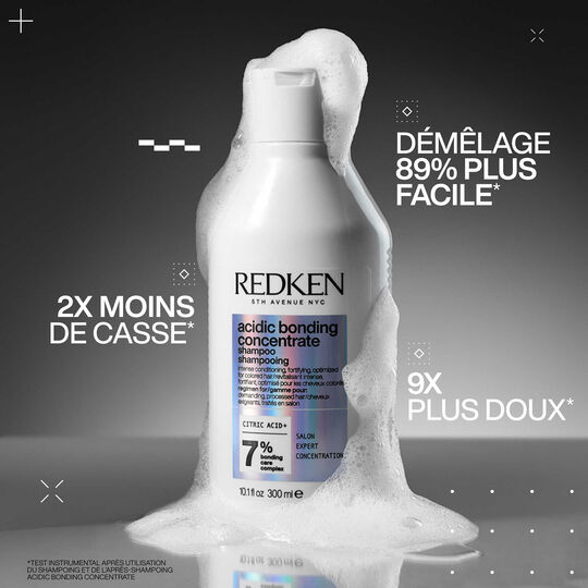 Shampooing r&eacute;parateur pour cheveux ab&icirc;m&eacute;s Acidic Bonding Concentrate 500ml rechargeable