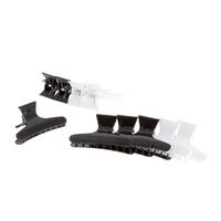 Pince croco x 12 Noir / Blanc,  Pince croco x 12 Noir / Blanc