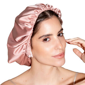 Charlotte en satin rose blush et rose gold,  Charlotte en satin rose blush et rose gold