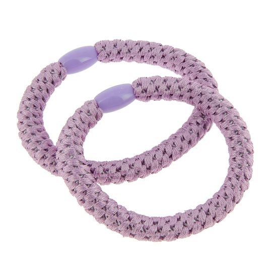 &Eacute;lastiques tiss&eacute;s sans m&eacute;tal violet iris&eacute;