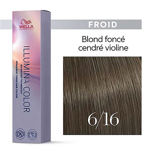 Illumina color 6/16 blond fonc&eacute; cendr&eacute; violet