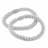 &Eacute;lastiques tiss&eacute;s sans m&eacute;tal argent&eacute;