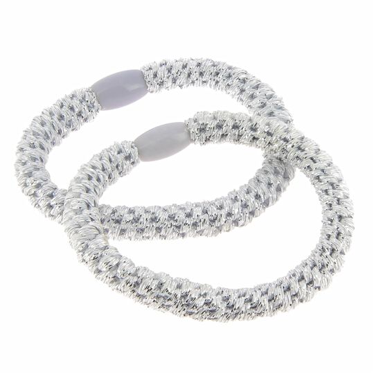 &Eacute;lastiques tiss&eacute;s sans m&eacute;tal argent&eacute;