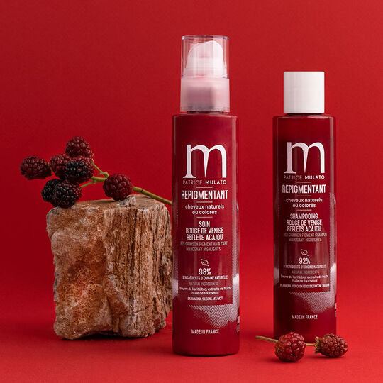 Shampooing repigmentant cheveux naturels ou color&eacute;s rouge de Venise