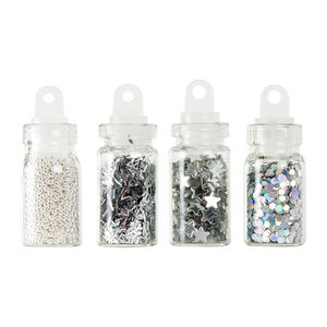 Paillettes pour ongles argent&eacute;