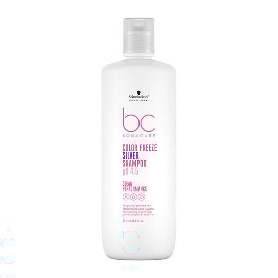 Shampooing argent pour cheveux gris et blancs BC Color Freeze Silver 1000ml