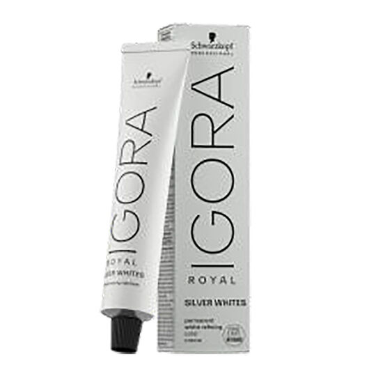 Coloration pour cheveux blancs et gris Igora Royal Silver White gris anthracite