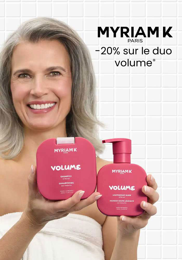-20% sur le duo volume Myriam K Paris*.