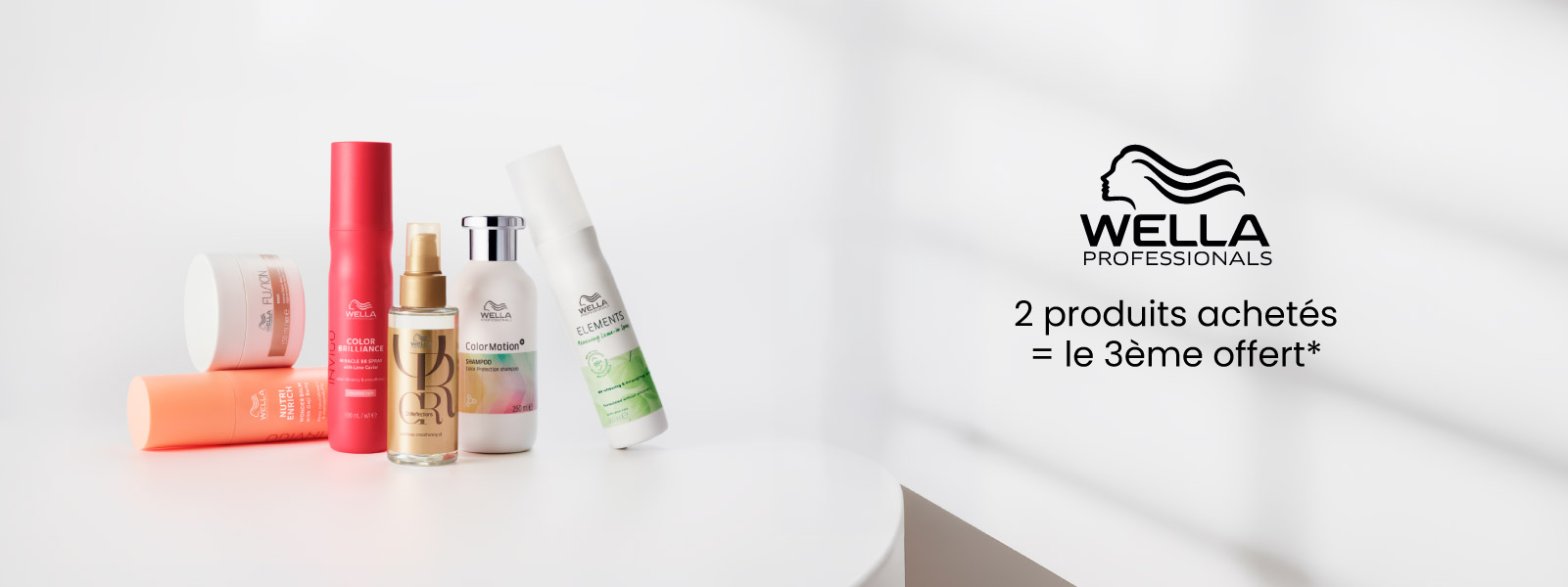 En mai, pour 2 produits Wella Professionals achetés, le 3ème est offert.*