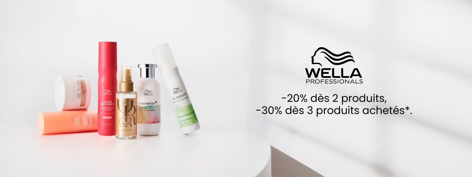 Wella Professionals : -20% dès 2 produits, -30% dès 3 produits achetés*.