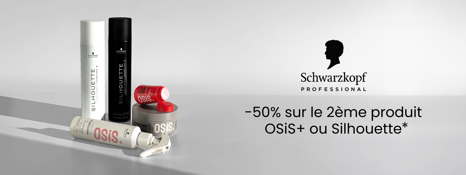 Schwarzkopf Professional : -50% sur le 2ème produit OSiS+ ou Silhouette acheté.