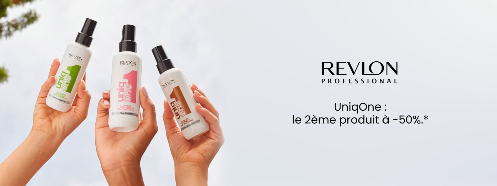La routine tout-en-un UniqOne à prix doux : le 2ᵉ produit à -50%.