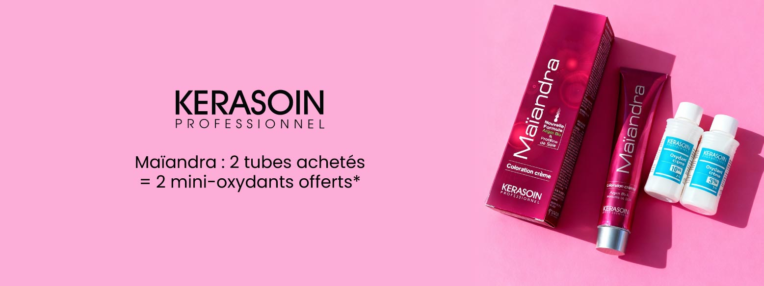 Maïandra par Kerasoin Professionnel : 2 tubes achetés = 2 mini-oxydants offerts*