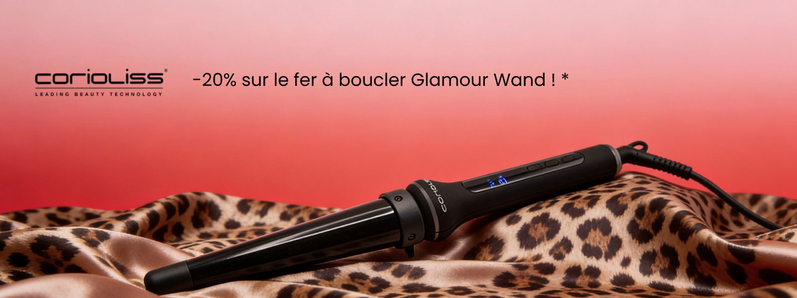 -20% sur le fer à boucler Glamour Wand de Corioliss! *