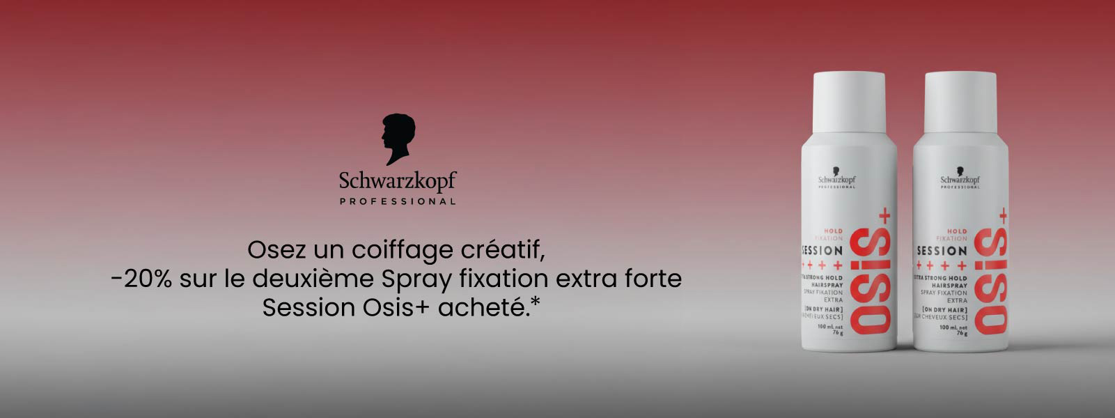 -20% sur le deuxième Spray fixation extra forte Session Osis+ acheté.*