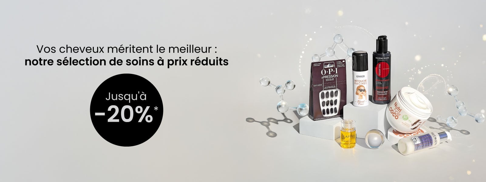 Notre sélection de soins cheveux, à prix réduits !