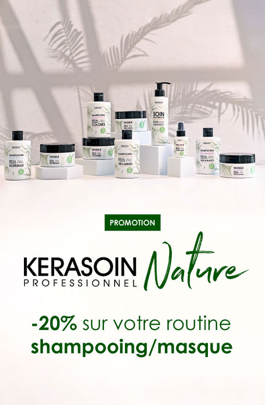 Profitez de 20% de remise sur les Routine Shampooing + Masque Kerasoin Nature !
