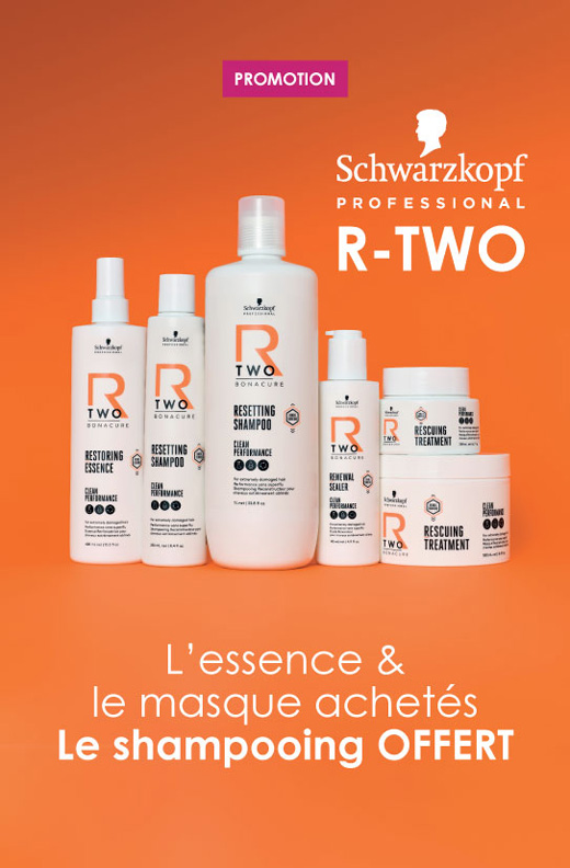 Le shampooing offert pour tout achat de l'essence et du masque R-Two de Schwarzkopf.